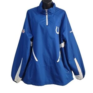 NFL Reebok Indianapolis Colts Men's Pullover Windbreaker Jacket Size XL